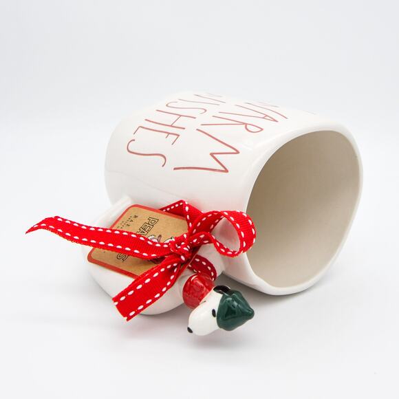 Rae Dunn Peanuts Mug, Warm Wishes Snoopy 16oz Ceramic Coffee Cup - Picture 9 of 10